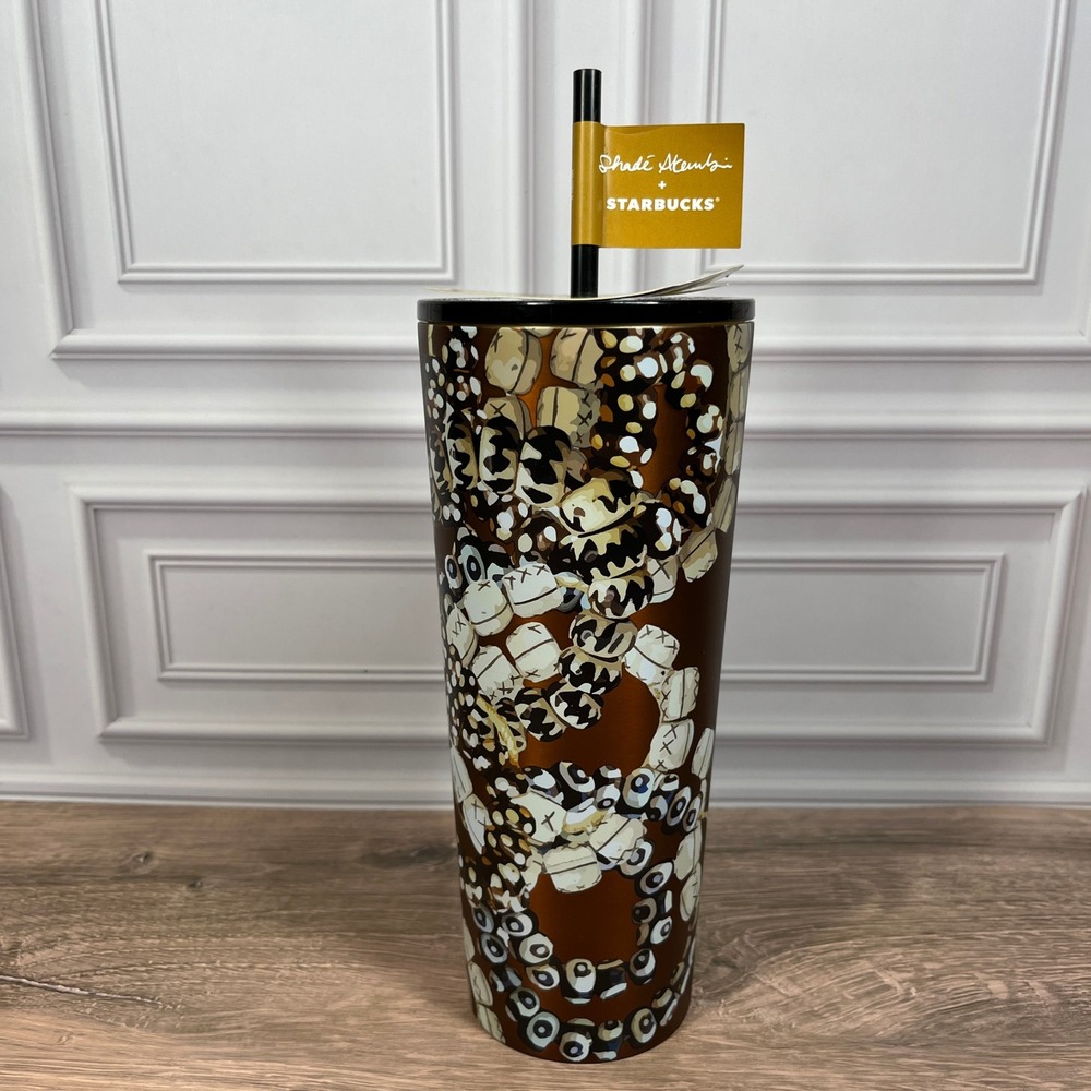 Starbucks‎ Shadé Akanbi Tumbler Cold Cup 24oz Bronze Artist Collaboration New